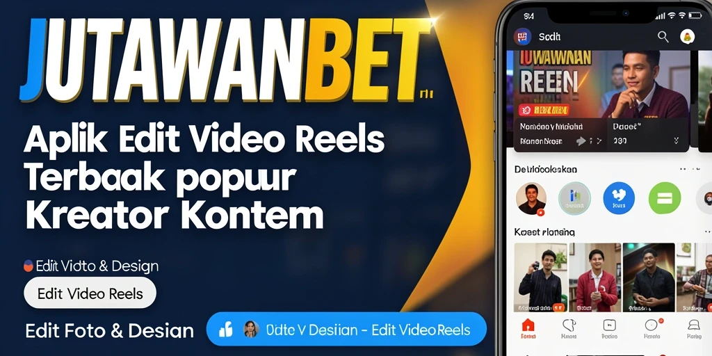 Tampilan antarmuka JUTAWANBET saat mengedit video Reels.