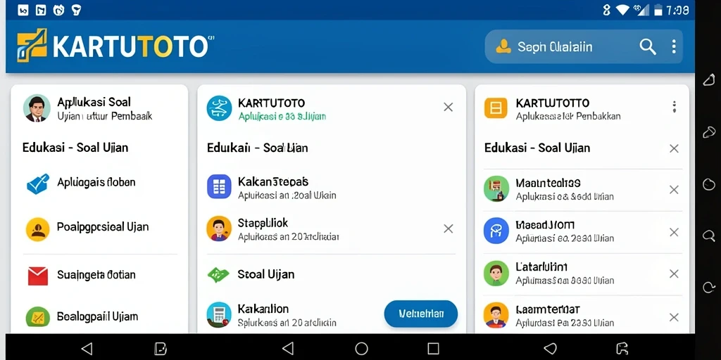 Antarmuka aplikasi KARTUTOTO yang intuitif dan menarik.