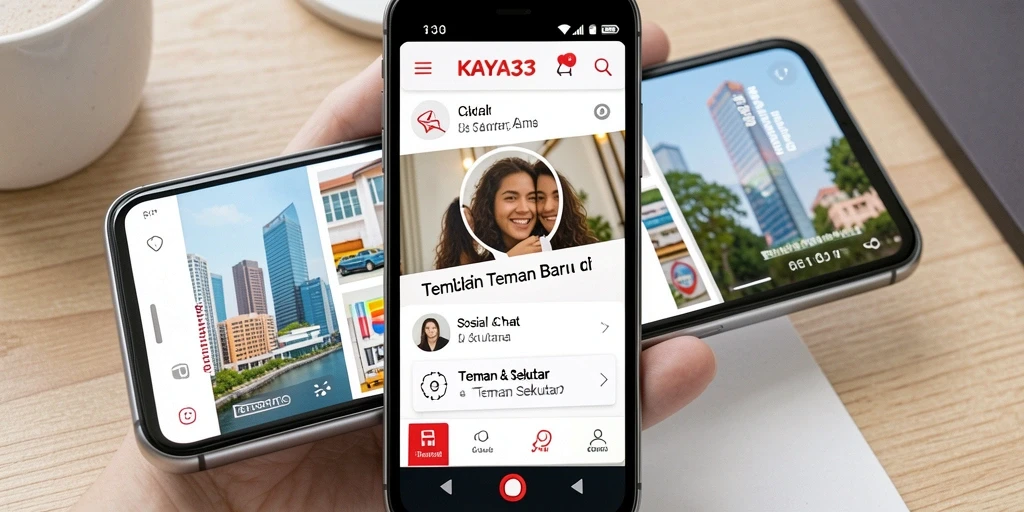 Antarmuka aplikasi KAYA33 yang mudah digunakan untuk mencari teman.