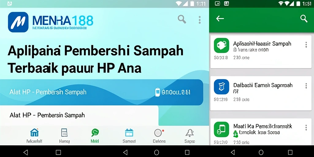 Antarmuka aplikasi MENARA188 yang sederhana dan efisien untuk Pembersih Sampah.