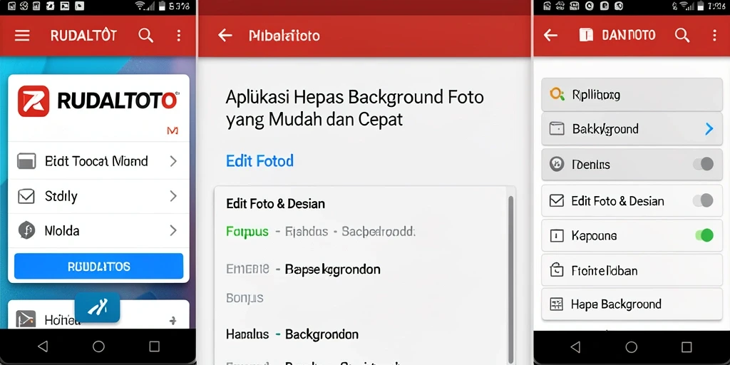 Tampilan antarmuka RUDALTOTO yang sederhana untuk menghapus background.