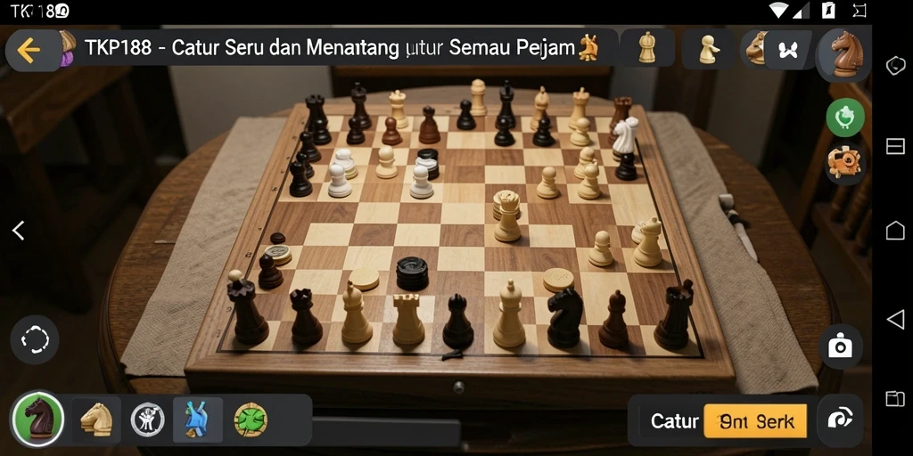 Tampilan antarmuka TKP188 dalam permainanan Catur yang menarik dan interaktif.